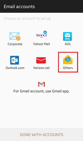 Email Android 04 Choose Acct Type