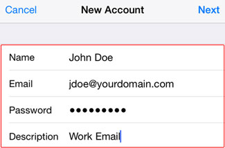 Email Ios 05 Account Info