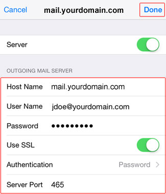 Email Ios 13 Smtp Settings
