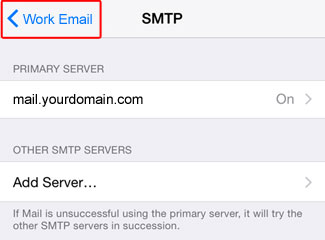 Email Ios 15 Smtp Servers