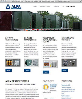 Web design web development HTML CSS PHP Javascript Alfa Transformer Fort Smith Arkansas